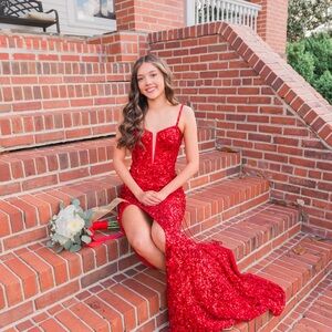 Amarra Red Prom Dress